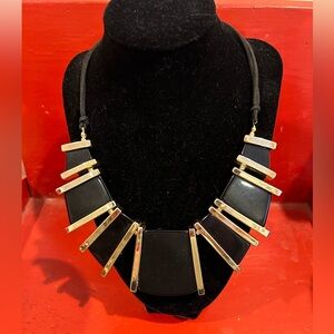 Black and gold statement necklace